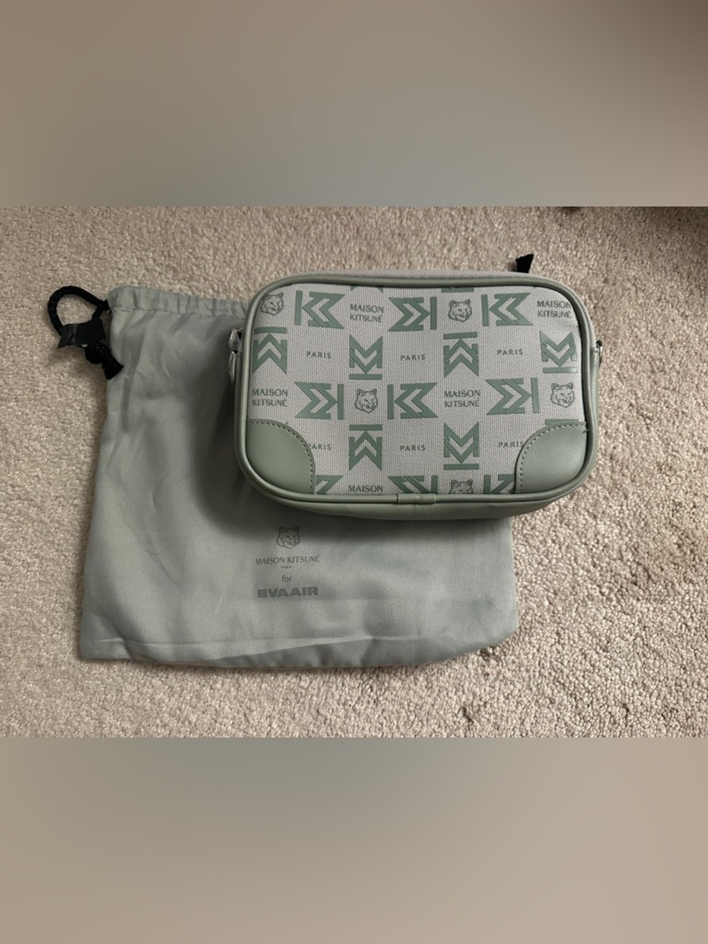 Maison Kitsune Paris for Eva Air Toiletries Bag